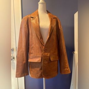 Gorgeous Like New Infinity Mens Leather Blazer